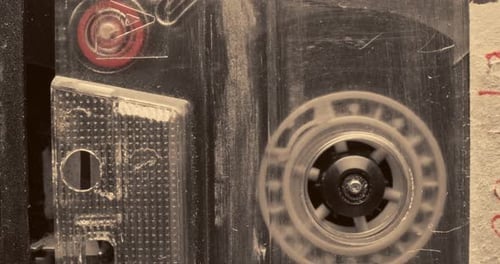 Vintage Cassette Tape Rotating