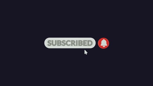 Animated Subscribe and Bell Notification Button Click