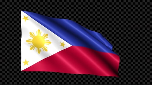 Philippines National Flag Waving Animation