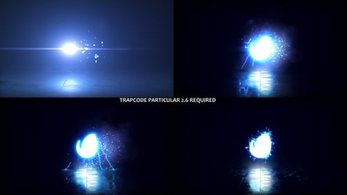 Energetic Glowing Particles Logo Reveal Animation