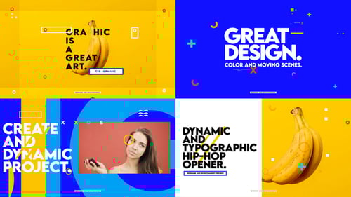 Dynamic Kinetic Typography Opener with Geometric Graphics