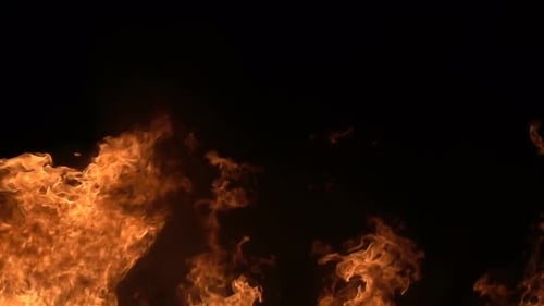 Flickering Fire Burns in the Dark