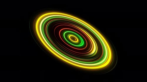 Abstract Glowing Gradient Circle Round Animation