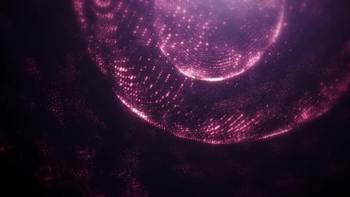 Dynamic Pink Glowing Particles Abstract Background