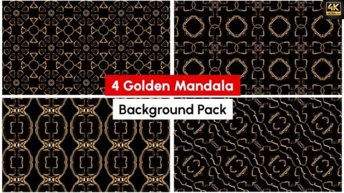 Holy Golden Mandala Background Pack