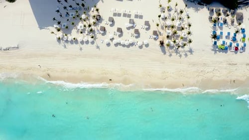 Beautiful Aerial View of the Beaches in Mexico Near Cancun Playa Del Carmen