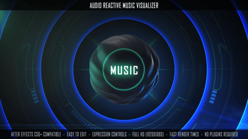 Dynamic Music Spectrum Visualizer for Audiovisual Content, Video ...