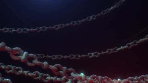 Gritty Metallic Chains Animated Background