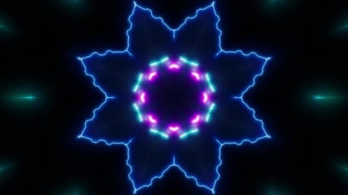 Electric Neon Star Effects 4K Loop