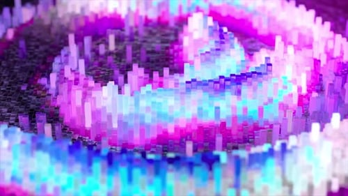 Abstract Wave Surface Consisting of Blocks Moves in a Random Chaotic Order