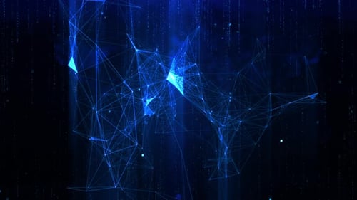 Futuristic Blue Plexus Network Connection Background Animation