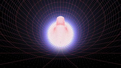 Abstrakte weiße und rote Farbe Grid Tunel Animation