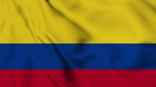 Realistic Waving Colombia National Flag Loop
