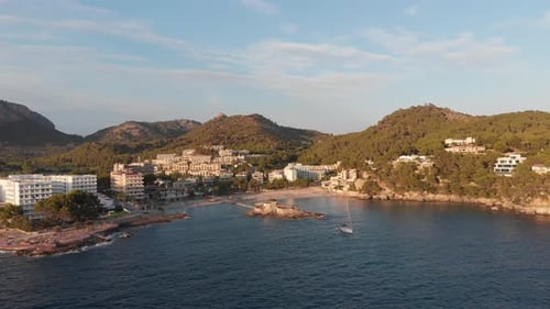 Sunset at the beach in Majorca, Spain