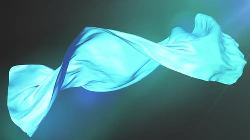 Fluid Blue Fabric Flowing Abstract Motion Background