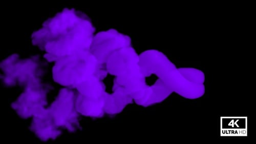 Purple Smoke Fluid Element on Alpha Channel