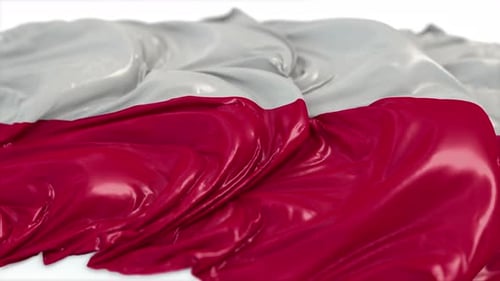 Poland Flag On A White Floor