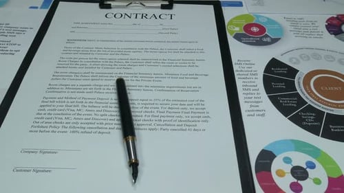 Contrat commercial d'une entreprise prospère