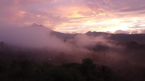 Foggy Mountains at Sunrise