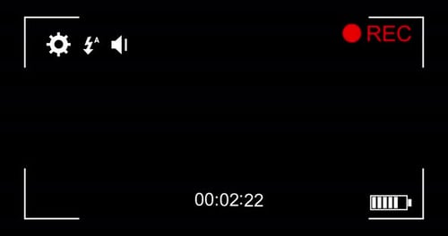 Digital animation of camcorder screen 4k
