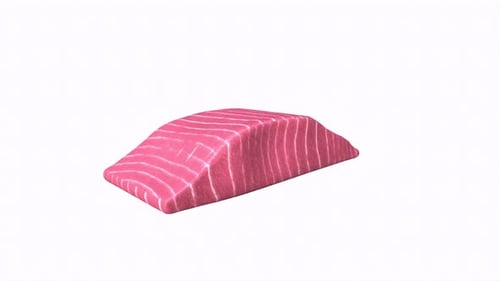 Rotationsschleife für Fisch, Fleisch, 3D-Objekt