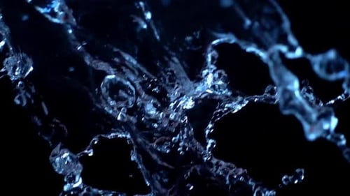 Water on a Black Background