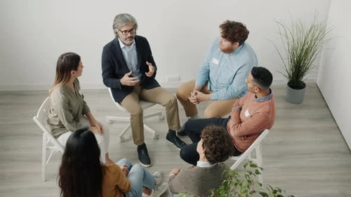 Diverse Adults in Group Discussion