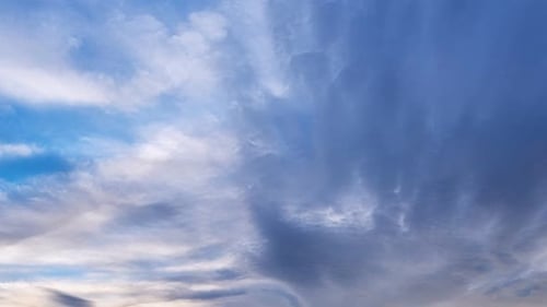 Dramatic Sunset Sky with Wispy Clouds