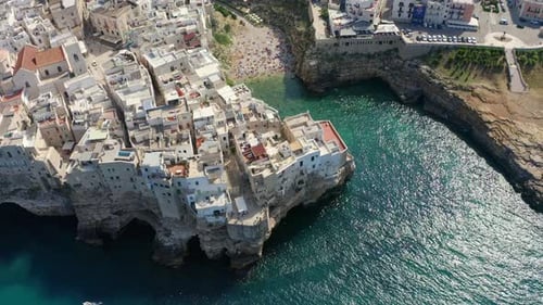 Bay and beach, Polignano a Mare, Apulia, Italy