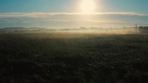 Nebel Sonne Berge Feld Rauch Morgendämmerung Sonnenuntergang Sommer