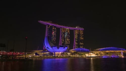 Modern Building at Night