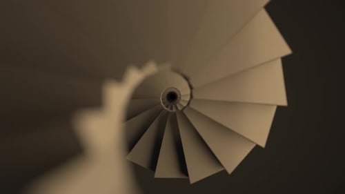 Spiral staircase made of concrete