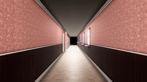 Abstract interior inside hotel building