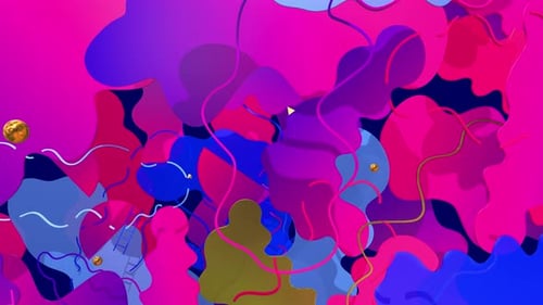 Vibrant Liquid Blob Forms Seamless Loop Background