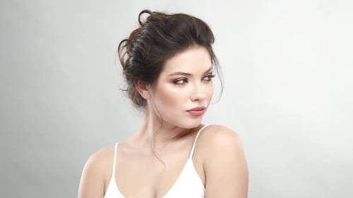 Glamorous Woman Portrait in Studio Setting