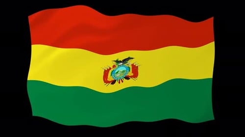 Realistic Waving Bolivia National Flag Animation