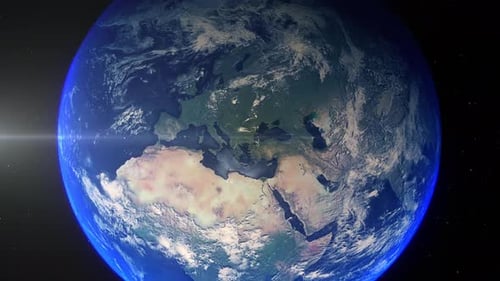 Realistic Earth Zoom Out Clouds Turkey Istanbul