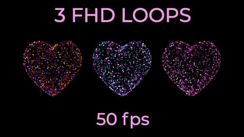 Heart colored particles