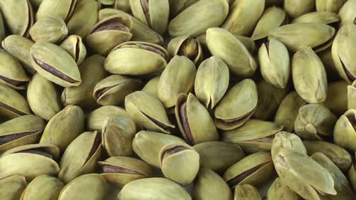 Close Up of Many Whole Pistachios