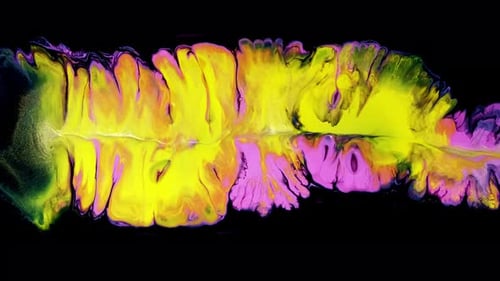 Acrylic Yellow Pink Effect Background Macro Texture Experimental Colors Motion