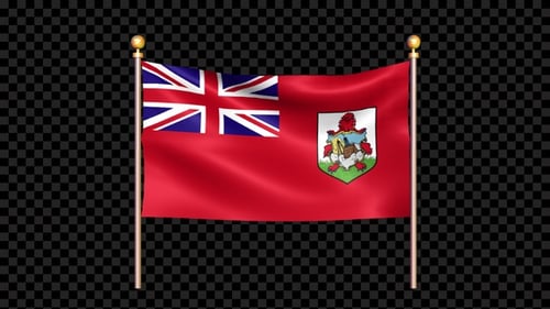 Waving Bermuda National Flag Animation