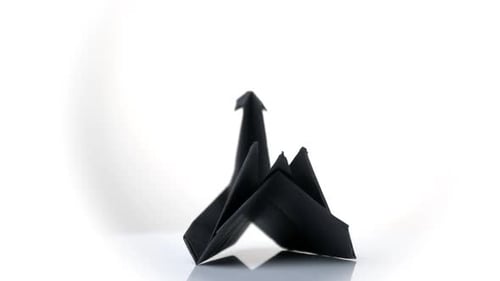 Black Paper Handmade Swan.
