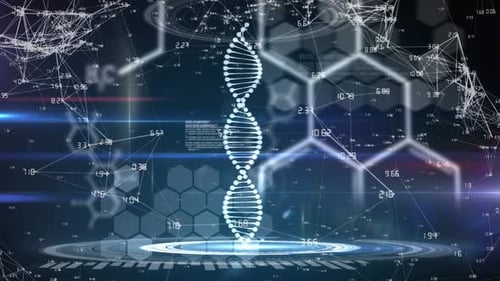 Futuristic Rotating DNA Helix Reveal Animation