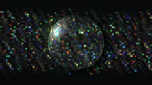 Schöner glänzender Hintergrund mit rotierender Discokugel