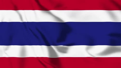 Realistic Waving Thailand Flag Loop Background