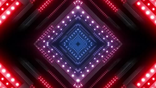 4k Red & Blue Dots Lights Loop 3