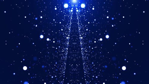 Blue Particles Background Looped