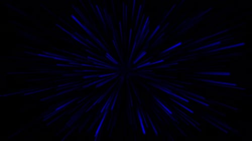 Blue lights motion on a black background