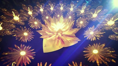 Golden Flowers 4k