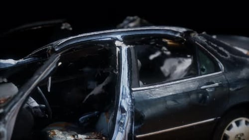 Altes verrostetes Crushed Car